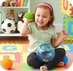 Weicher Ball - Regenbogen - Mit Bunten Kugeln