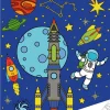 Weltraum Malbuch, 36 Seiten