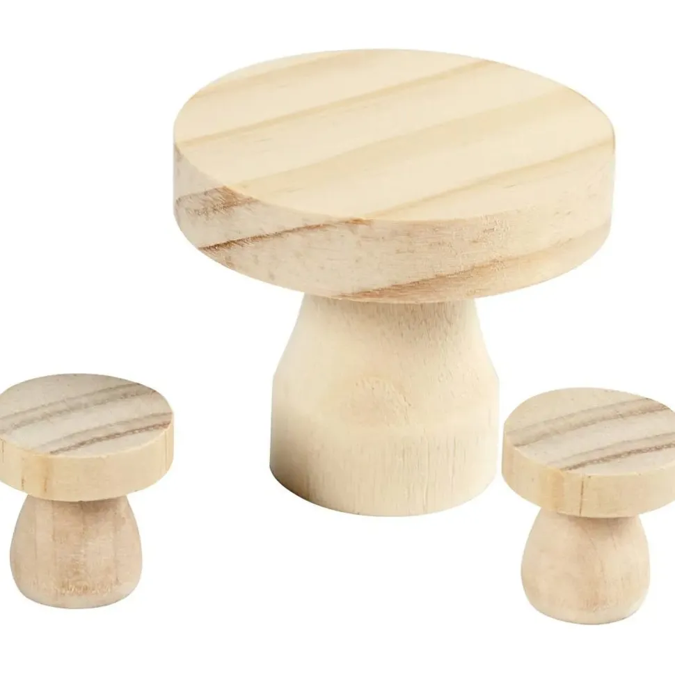 WichtelZubehör - Holztischchen & 2 Schemel