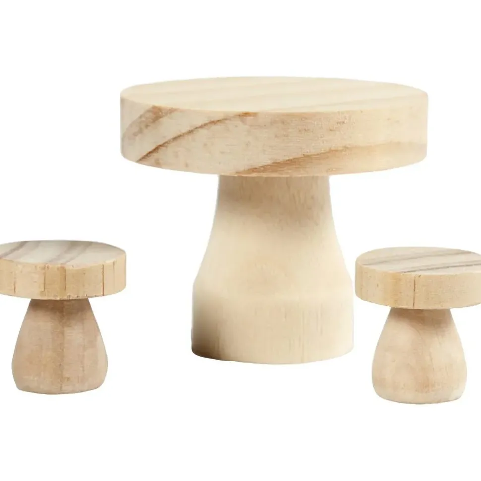 WichtelZubehör - Holztischchen & 2 Schemel