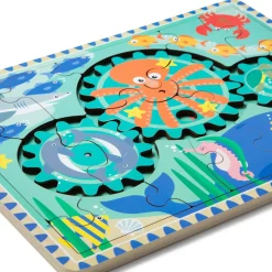 Zahnrad Puzzle - Meerestiere, 18 Teile