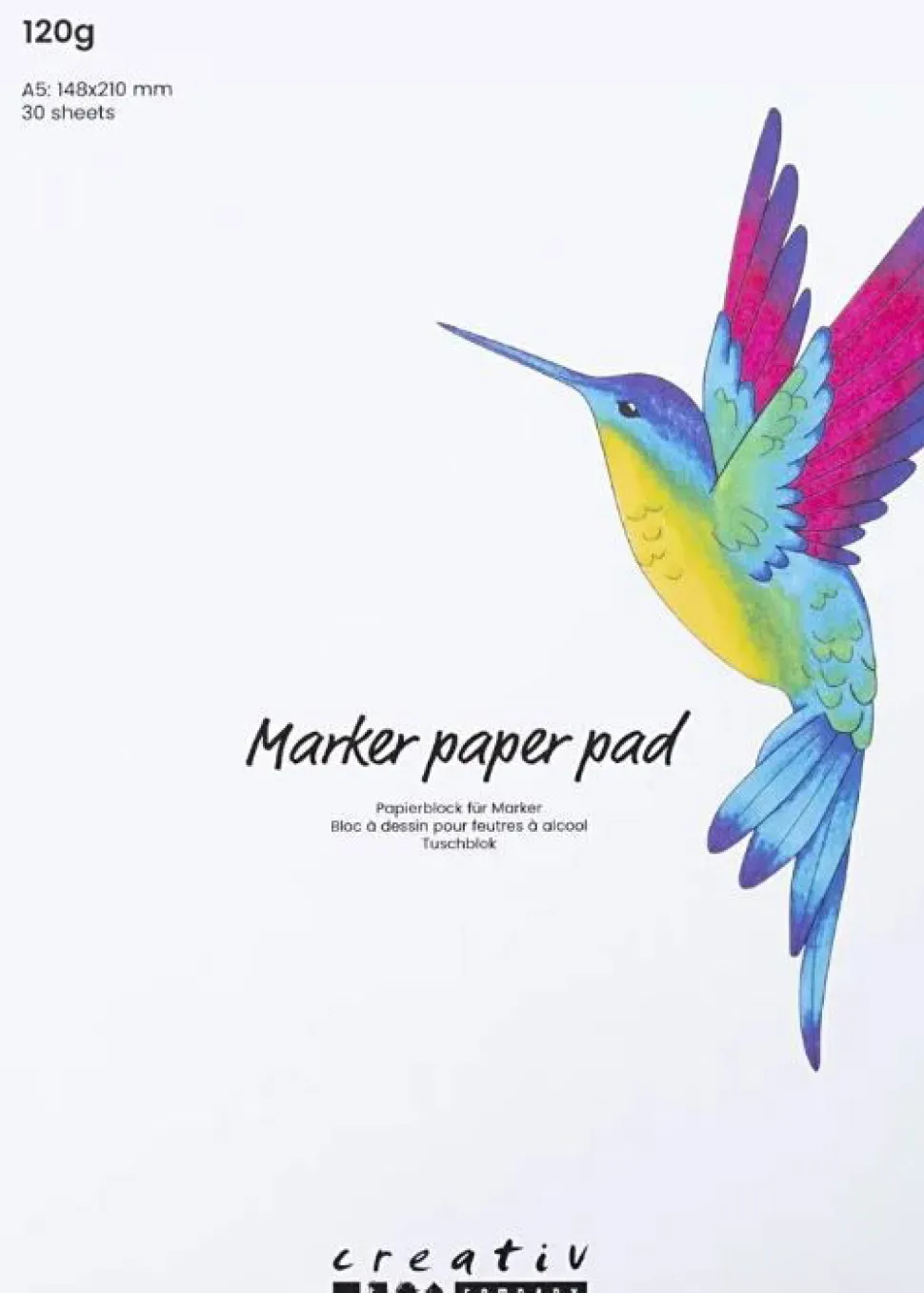 Zeichenblock Für Filzstifte A5/120 Gr. - 30 Blatt