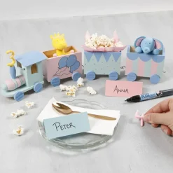 Zum Bemalen - Holzzug Mit Waggon